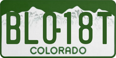 CO license plate BLO18T