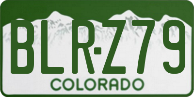 CO license plate BLRZ79