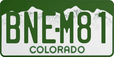 CO license plate BNEM81