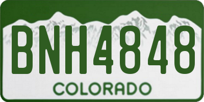 CO license plate BNH4848