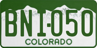 CO license plate BNIO50