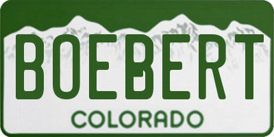 CO license plate BOEBERT