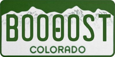 CO license plate BOOOOST