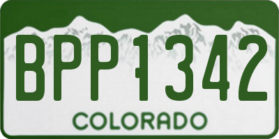 CO license plate BPP1342