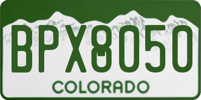 CO license plate BPX8050