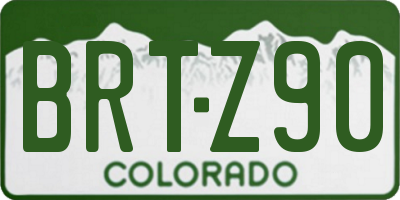 CO license plate BRTZ90