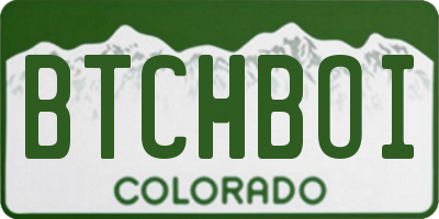 CO license plate BTCHBOI