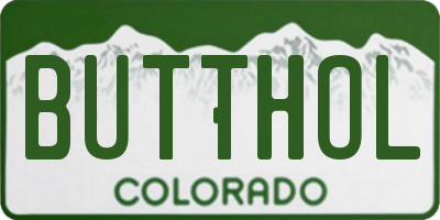 CO license plate BUTTHOL