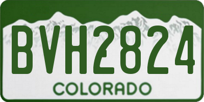 CO license plate BVH2824