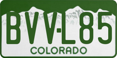 CO license plate BVVL85