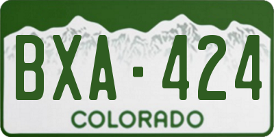 CO license plate BXA424