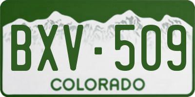 CO license plate BXV509