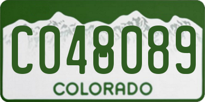CO license plate C048089