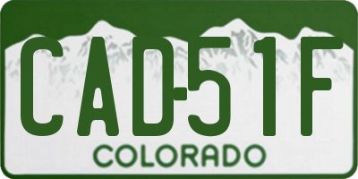 CO license plate CAD51F