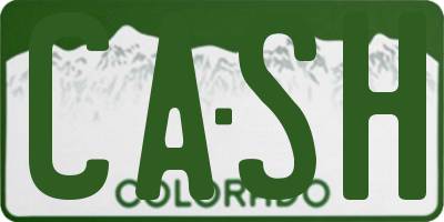 CO license plate CASH