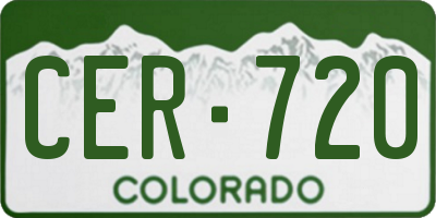 CO license plate CER720