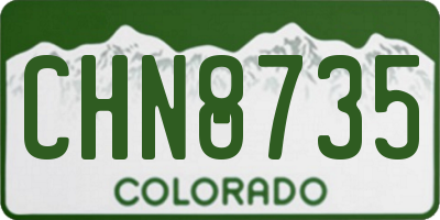 CO license plate CHN8735
