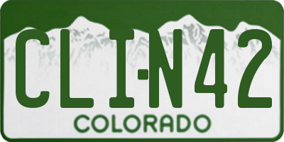 CO license plate CLIN42