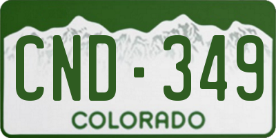 CO license plate CND349