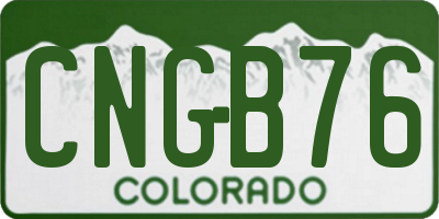 CO license plate CNGB76