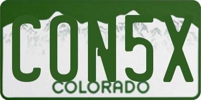 CO license plate CON5X