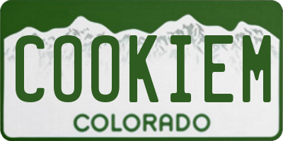 CO license plate COOKIEM