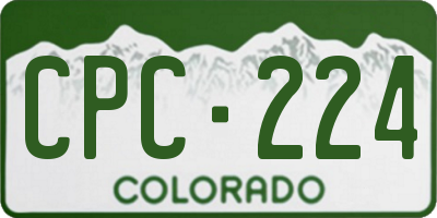 CO license plate CPC224