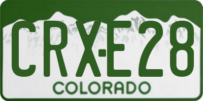 CO license plate CRXE28