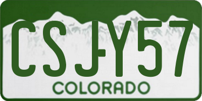 CO license plate CSJY57