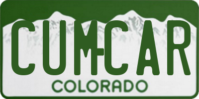 CO license plate CUMCAR