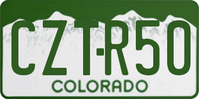 CO license plate CZTR50