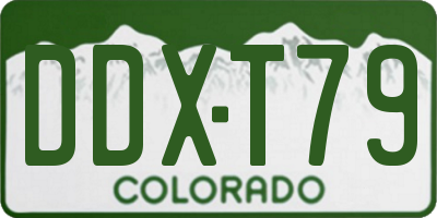 CO license plate DDXT79