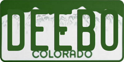 CO license plate DEEBO