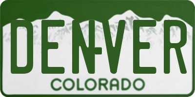 CO license plate DENVER