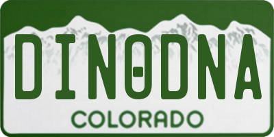 CO license plate DINODNA