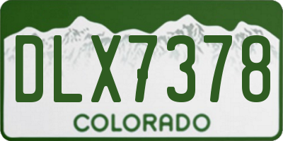 CO license plate DLX7378