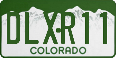 CO license plate DLXR11