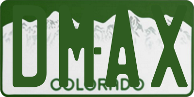 CO license plate DMAX