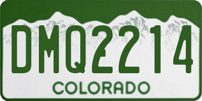 CO license plate DMQ2214