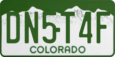 CO license plate DN5T4F