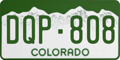 CO license plate DQP808