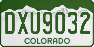 CO license plate DXU9032
