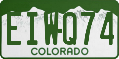 CO license plate EIWQ74
