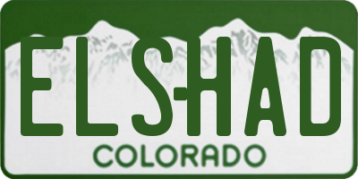 CO license plate ELSHAD