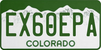 CO license plate EX60EPA