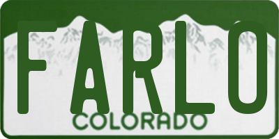 CO license plate FARLO