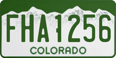 CO license plate FHA1256