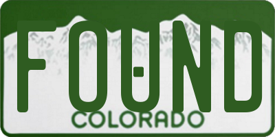 CO license plate FOUND