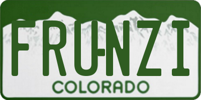 CO license plate FRUNZI