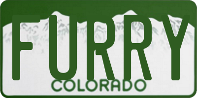 CO license plate FURRY
